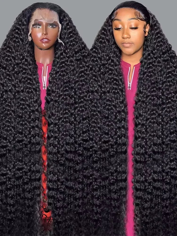 250% Density 13x6 Hd Lace Frontal Wig Deep Wave Curly Raw Human Hair Preplucked Water Wave Front Wigs For Black Women Brazilian