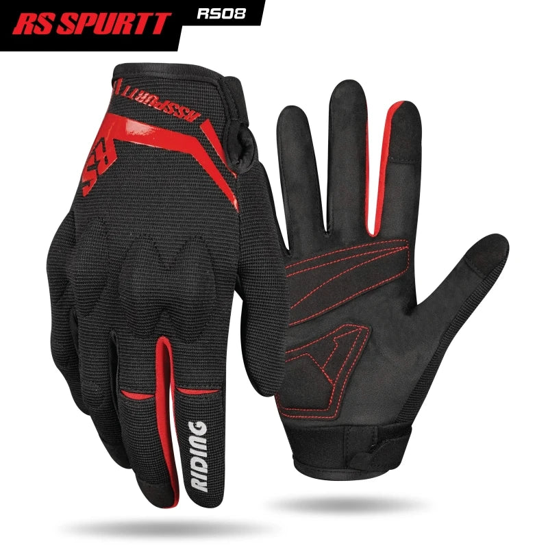 Upgraded Summer Men Women Motorcycle Gloves Racing Anti-fall Riding Rider Equipment Protective Gear Mesh Breathable Moto Gloves