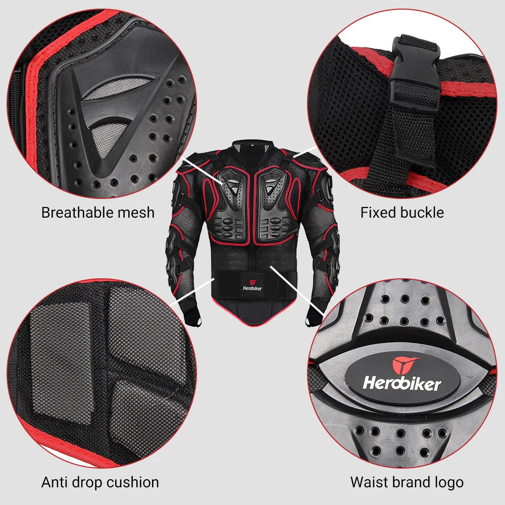 New Men's Motorcycle Jackets Full Body Armor Protection Jackets Motocross Enduro Racing Moto Protective Equipment Clothes S-5XL
