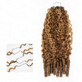 #P4/27 Highlight Burmese Curly Crochet Human Hair for Boho Braids  Crochet Weave Hair Extensions Pre Separated Miracle Knots
