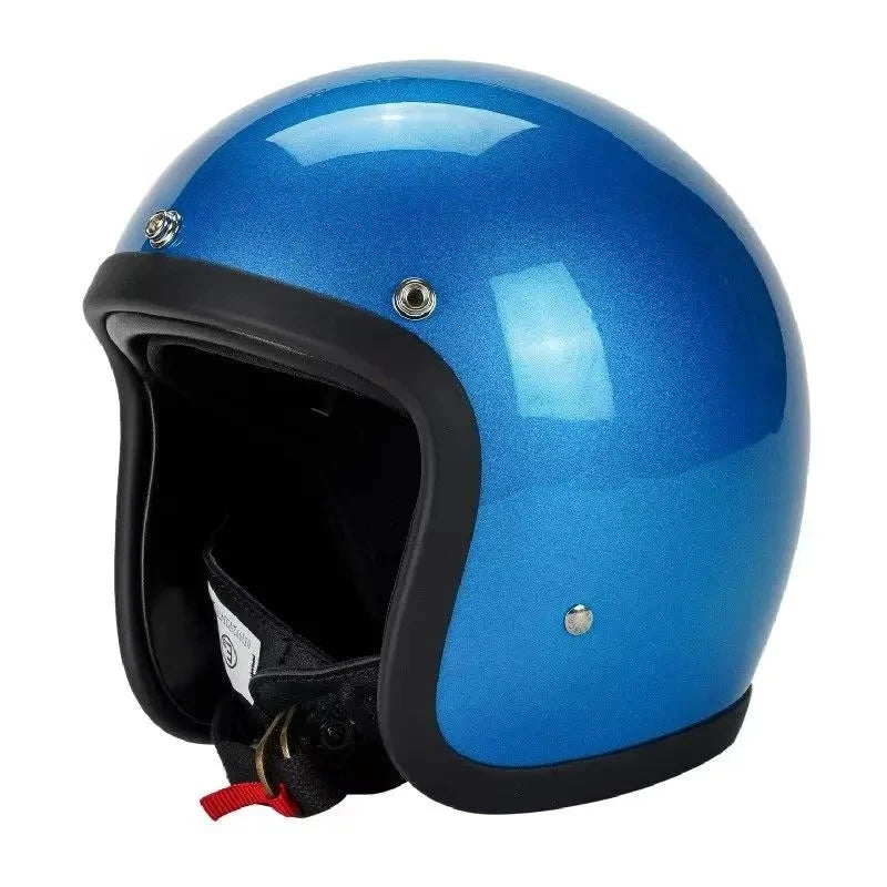 Japanese Korea Style Open Face Motorcycle Helmet Vintage 500TX FiberGlass Retro Scooter Riding 3/4 Jet Casco Moto Capacete