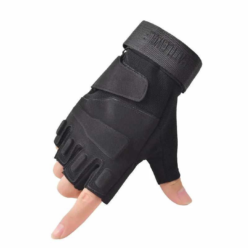 Newly Tactical Gloves Fingerless Gloves Fitness Outdoor Sport Motorcycle EVA Protective Cushion Half Finger Riding Gloves
