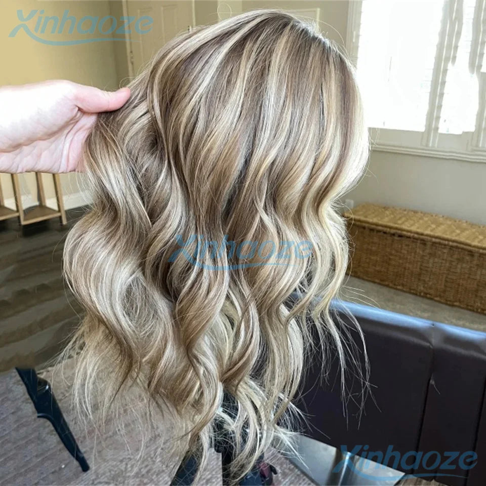 #8/613 Highlight Wig Human Hair Body Wave 613 Color 13x4 HD Lace Frontal Wig Glueless Wigs 100% Human Hair Full Lace For Women