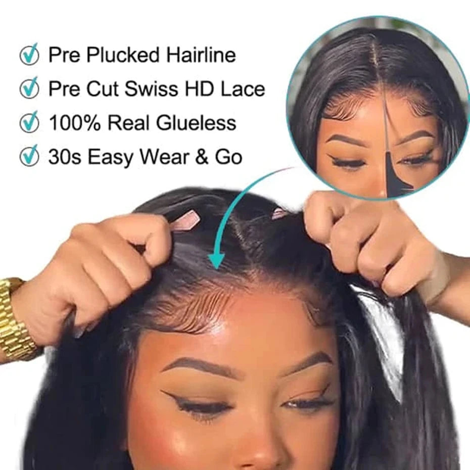 Body Wave Glueless Wig Human Hair 6x4 5x5 9x6 7x5 Lace Closure Wig Human Hair 13x4 13x6 360 Lace Frontal Wig 100% Human Hair