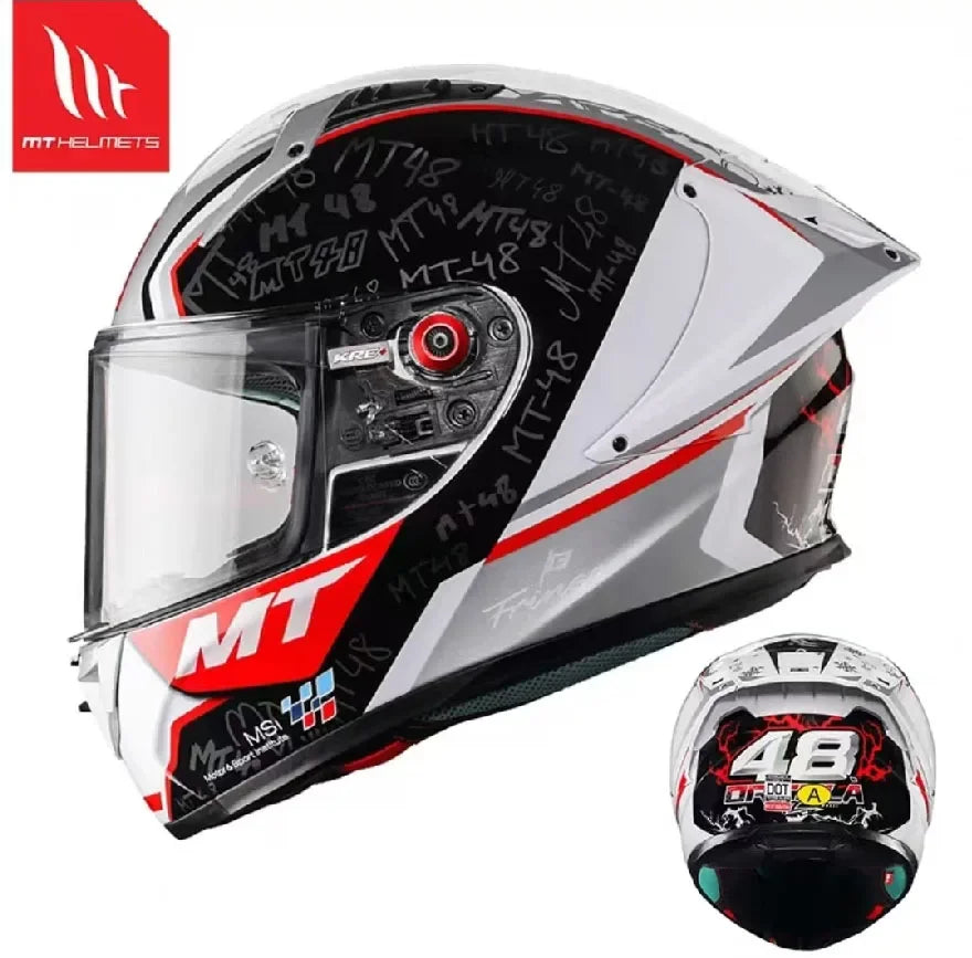 MT KRE+ Carbon Fiber Motorcycle Helmet ECE DOT Approved Full Face Professional Racing Off-road Helmet Cascos Para Moto for FIM