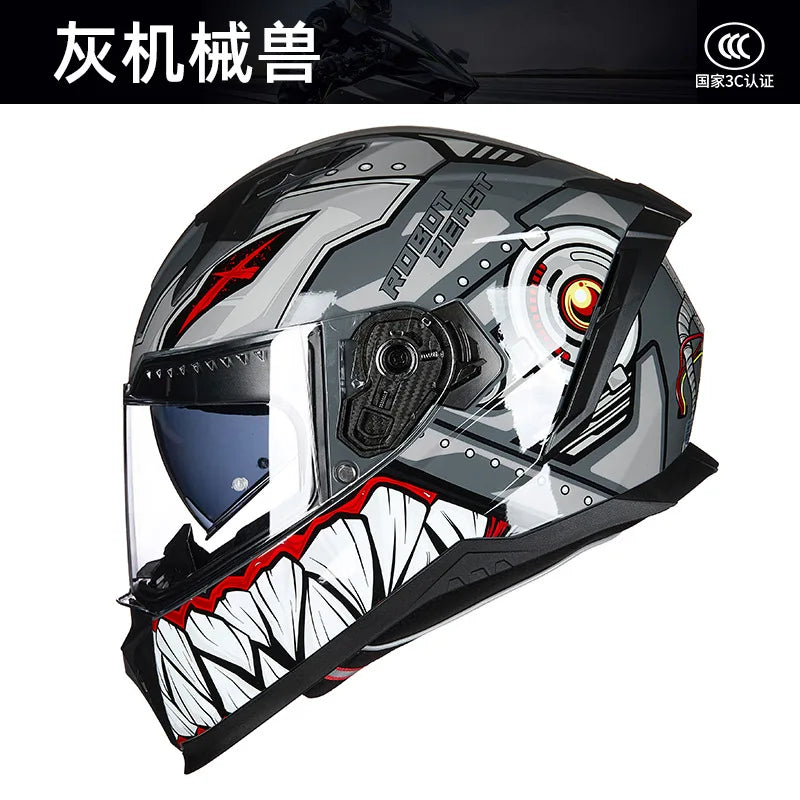 GXT Full Face Motorcycle Helmet 3C Certified Bluetooth Compatible Unisex All Season Riding Safety Helmet