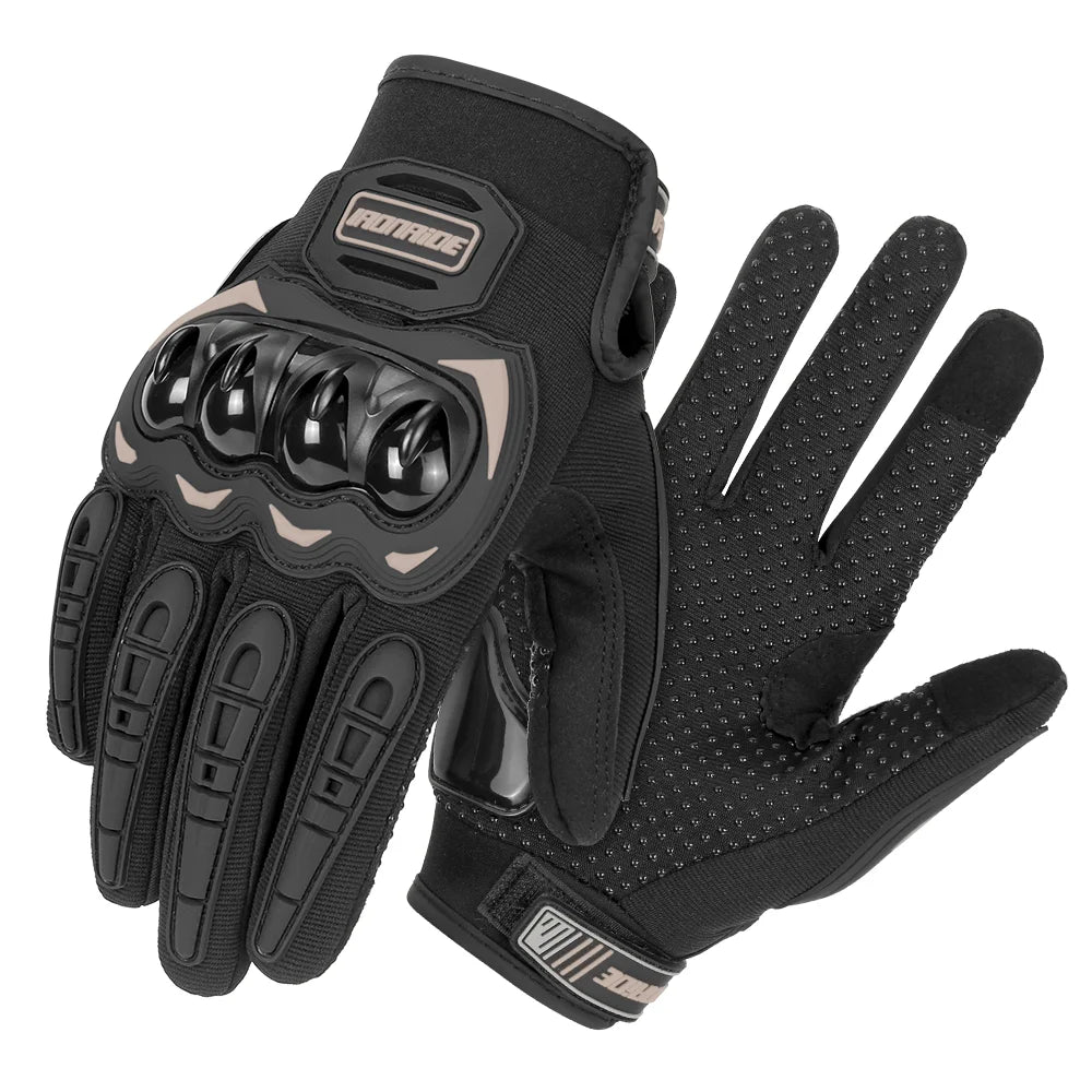 Motorcycle Gloves Summer Waterproof Touch Screen Full Finger Gloves Protective Anti-fall Guantes Moto Non-slip Riding Gloves