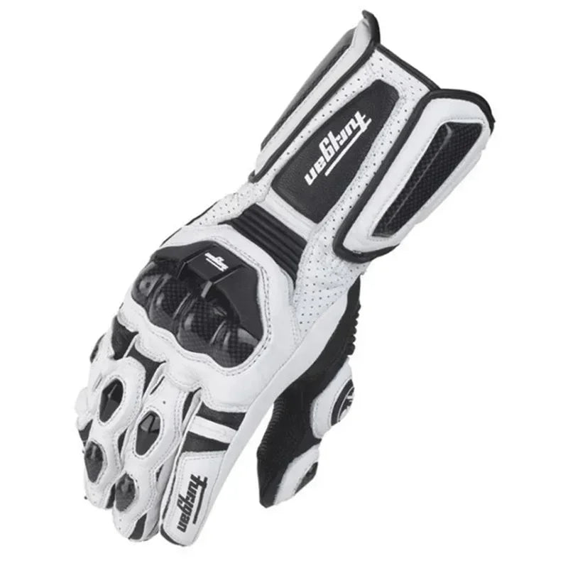 Genuine Leather Men Luva Riding Moto Motorcycle Guantes Racing Equipment Waterproof  Touch Screen Motocross Winter Gloves