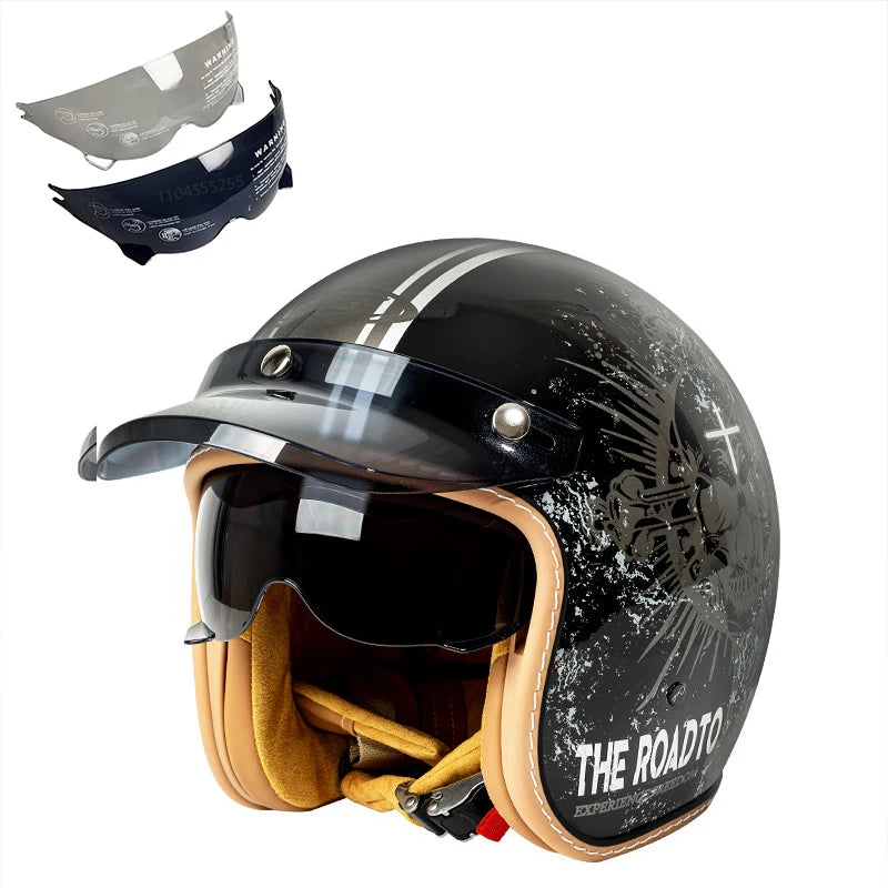 Motorcycle Helmet DOT Certification Moto Helmet Open Face Men Women Capacete De Moto ABS Material Motorcycle Equipments