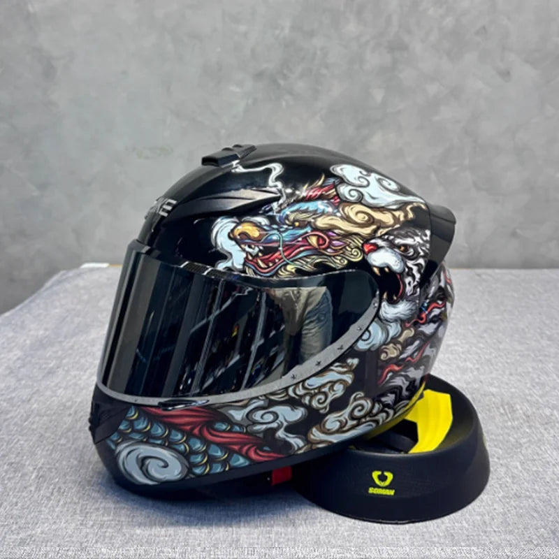 Ultra Durable Touring Full Face Motorcycle Helmet with Soft Lining Designed for Long Rides Comfortable and Reduced Wind Noise