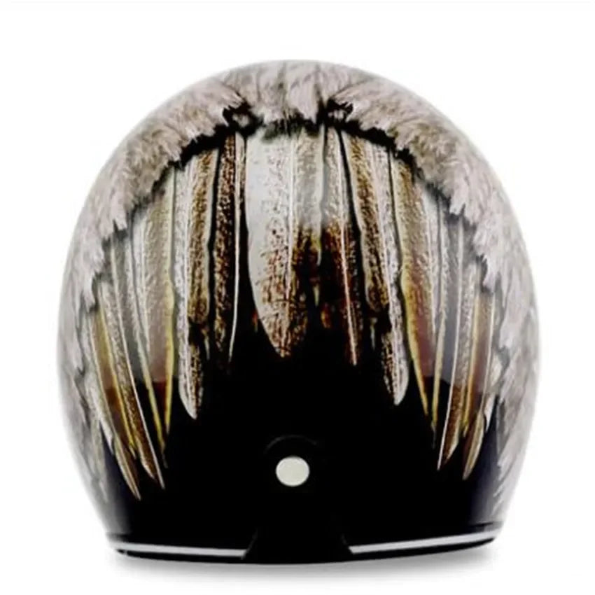 Black Vintage Motorcycle Helmet Open Face Dot Approved Half  Retro Moto Casco Capacete Motociclistas S To XXL  CE