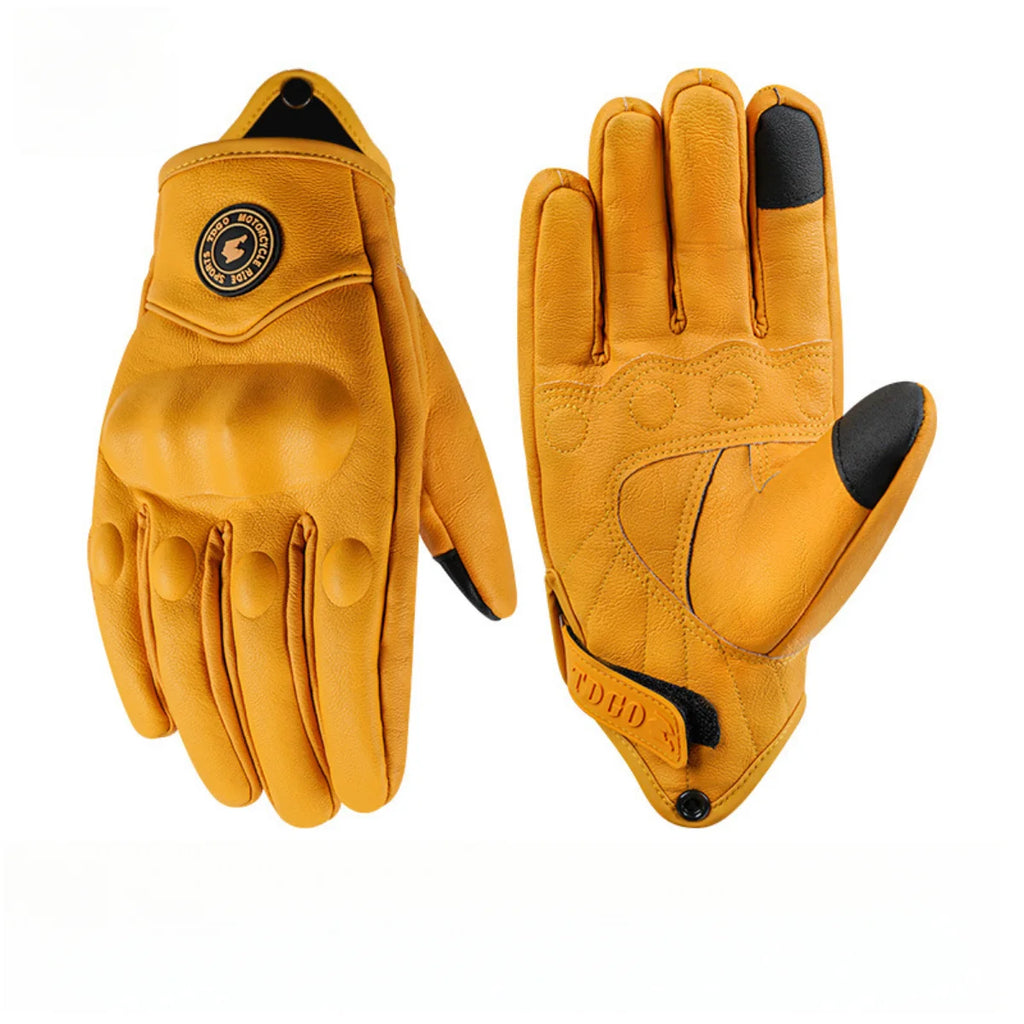 Motorcycle gloves windproof and waterproof leather men's riding gloves touch screen motorcycle off-road gloves winter