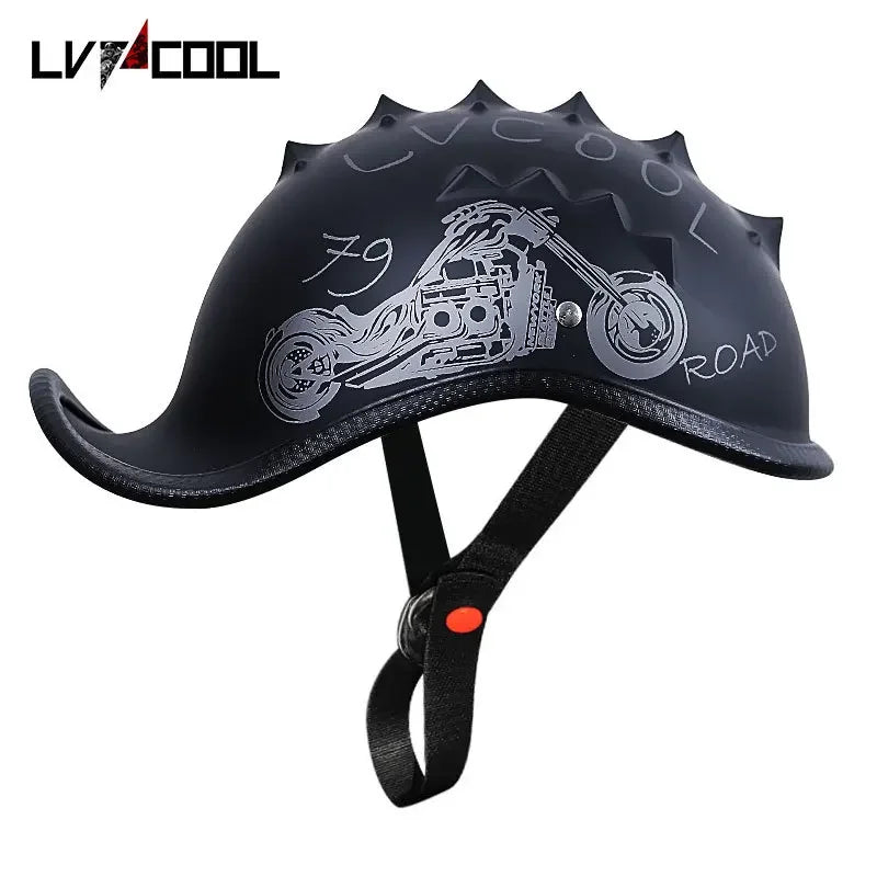 Retro Motorcycle Half Helmet Fashion Bailer for Scooter Safety Helm Spring Summer Capacetes De Moto