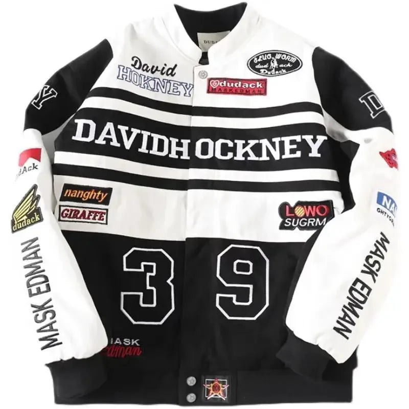Motorcycle cycling suit, autumn new trendy brand, lized , heavy-duty embroidered jacket, couple 5;c,6's.2;b'8,
