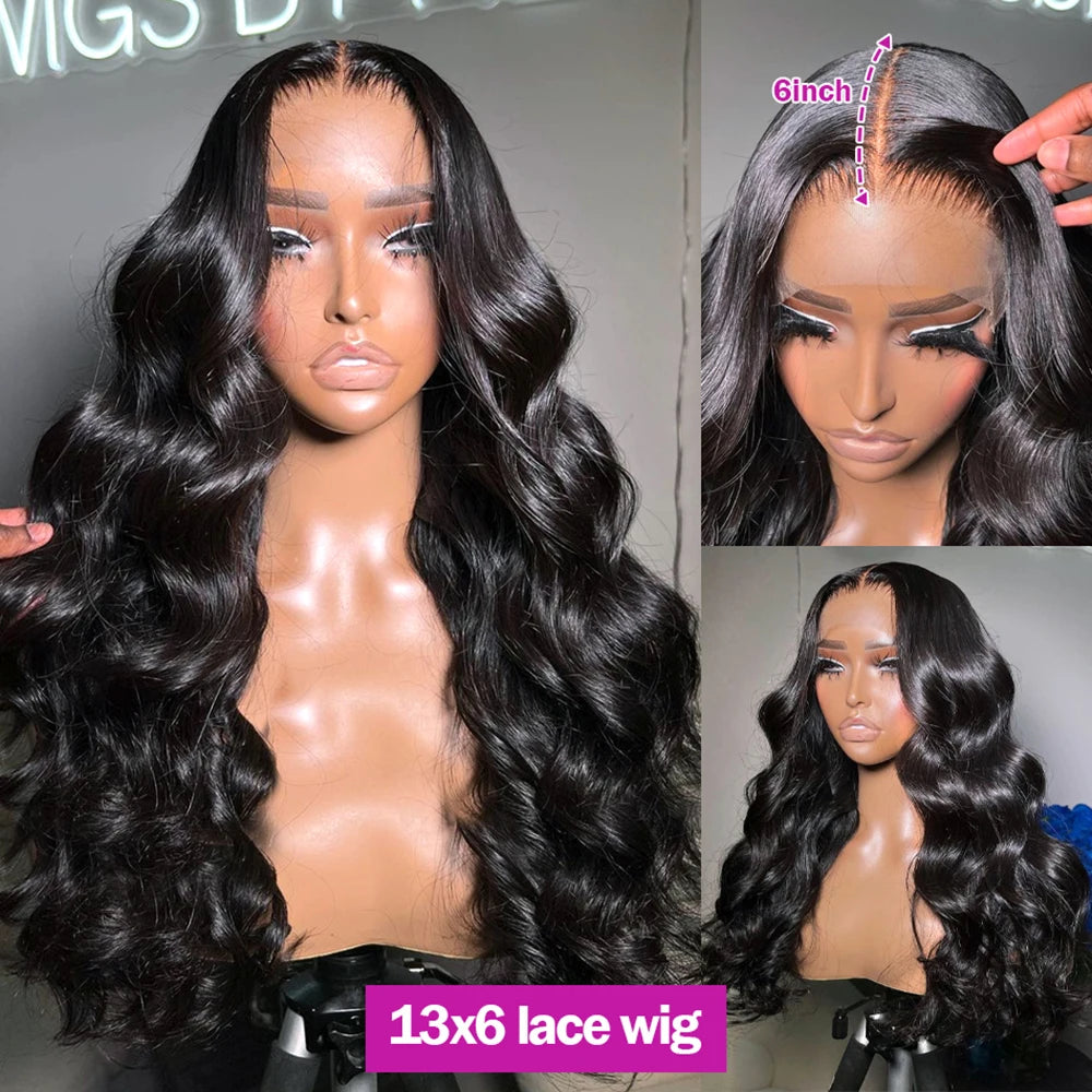 200 Density Body Wave Lace Front Wig Human Hair 13x4 Hd Pre Plucked Lace Wigs 40 Inch For Black Women 13x6 Lace Front Hair Wigs