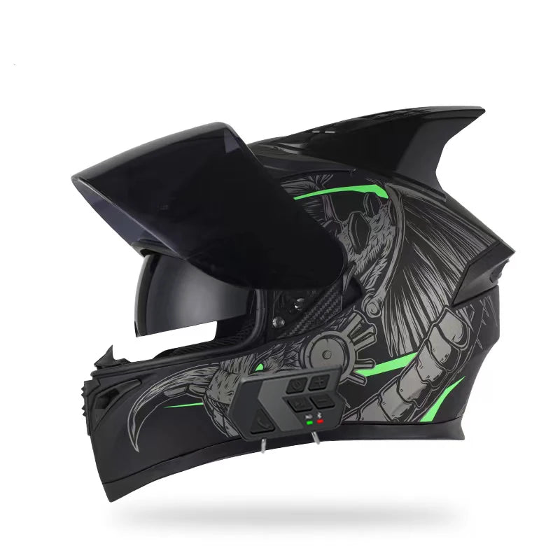 JieKai motorcycle helmet motocross full helmet with Bluetooth earphones for men women all season casco moto cascos para moto