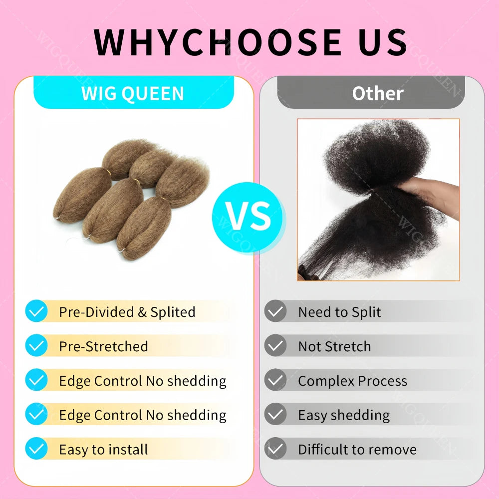 Kinky Straight Crochet bundles Human Hair Extensions 5pack/300g Full Head #4Chocolate Brown Yaki Straight Feather Line Bulk Hair