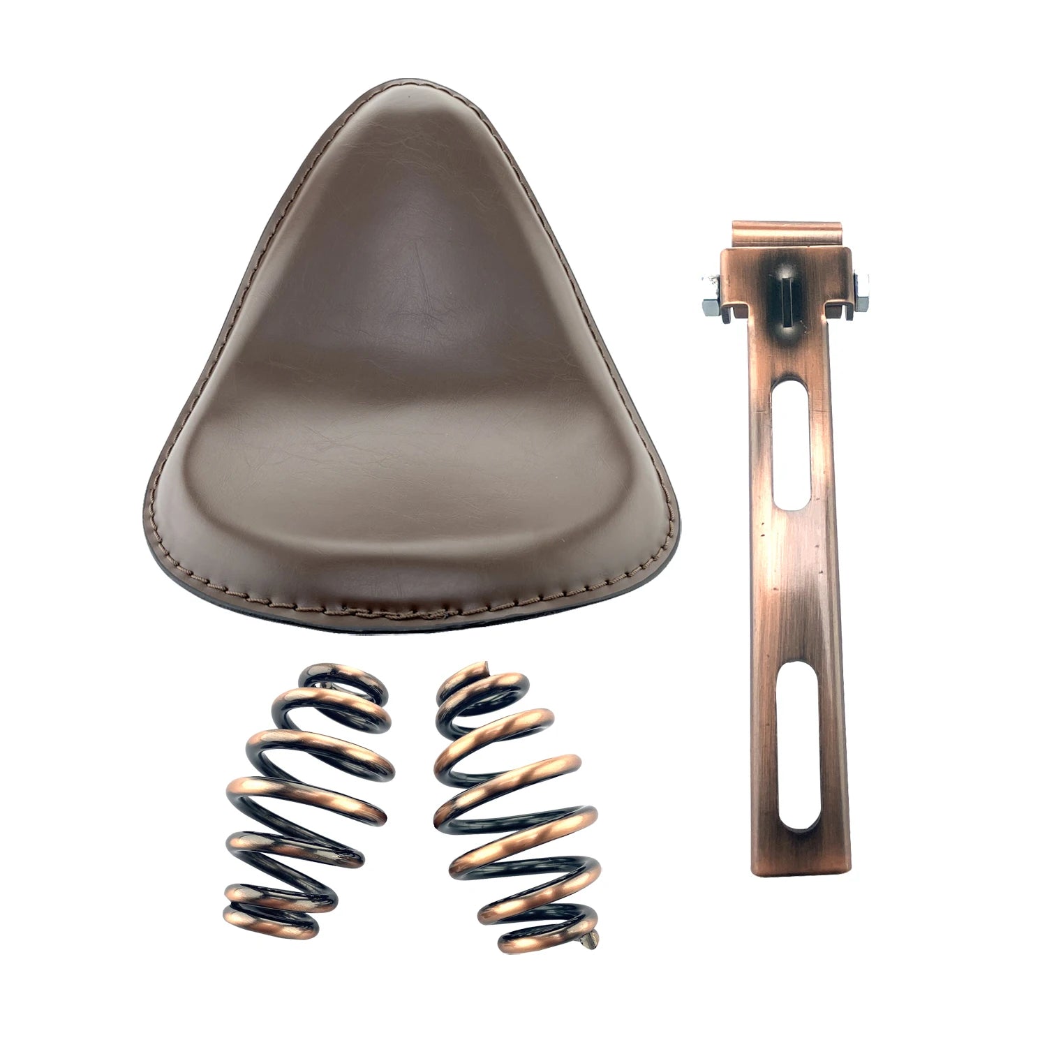 Motorcycle Brown PU Leather Driver Solo Seat+3" Spring Bracket For Harley Sportster Bobber Chopper 883 XL883L XL883C XLH1200