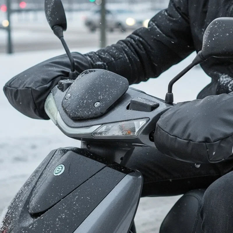Motorcycle Windproof Waterproof Hand Cover Bicycle Handlebar Covers Warm Gloves Winter Riding Warm Handlebar Covers 2pcs/set
