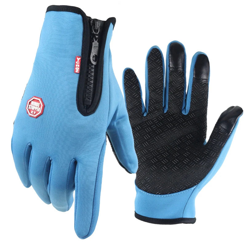 New Winter Gloves Men Women Touch Cold Waterproof Motorcycle Cycle Gloves Male Outdoor Sports Plus Velvet Warm Running Ski Glove