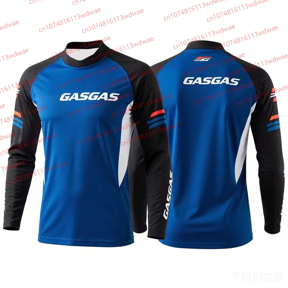 GASGAS Motocross Jersey Comfortable Men Long Sleeve Racing Shirt Motorcycle Gear Off-Road MX Apparel Quick-drying cycling suit