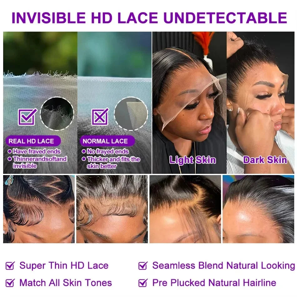 40 44 Inch Body Wave Lace Front Human Hair Wig 13x4 13x6 Hd Pre Plucked With Baby Hair Loose Wave Lace Front Wig For Black Women