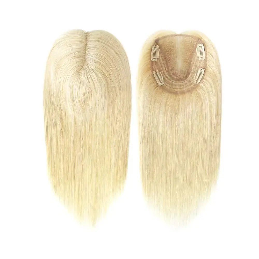 6 Colors Available Human Hair Topper Wig 4x4.5 Lace Frontal 12 Inch Hand-Tied 4 Clips 48H Ship #1B #2 #4 #613 #10/6 #613/BC Dura