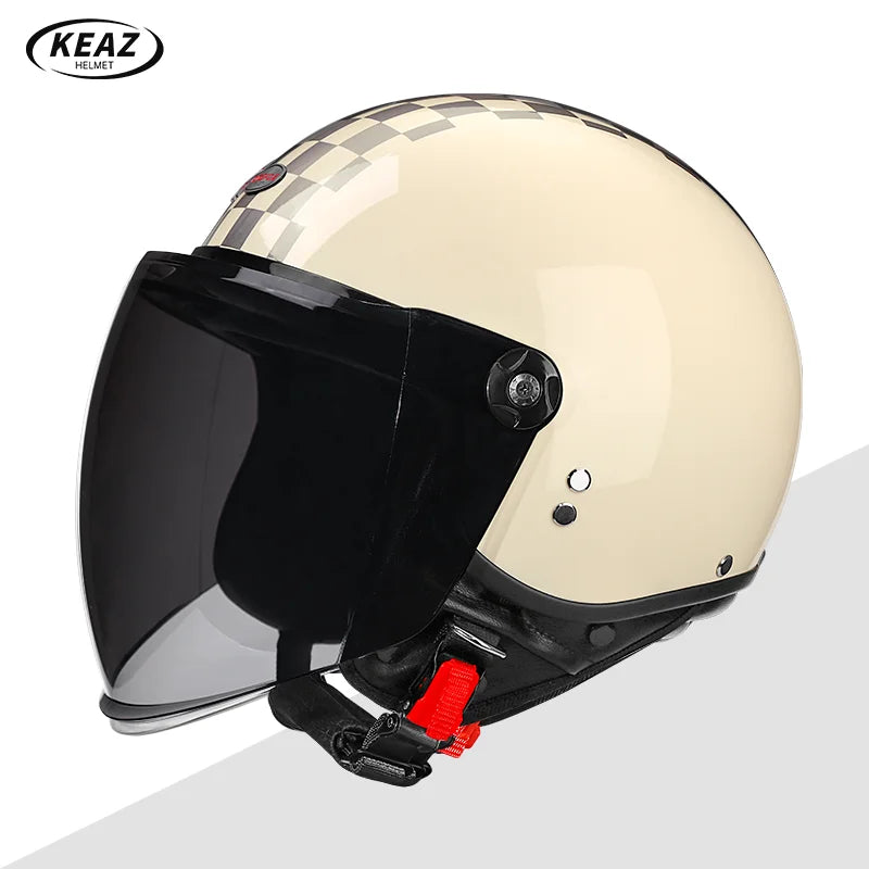 DOT Certified Universal 3/4 Open Face Motorcycle Helmet Advanced Technology for Maximum Comfort for Adult Long Rides All Seasons