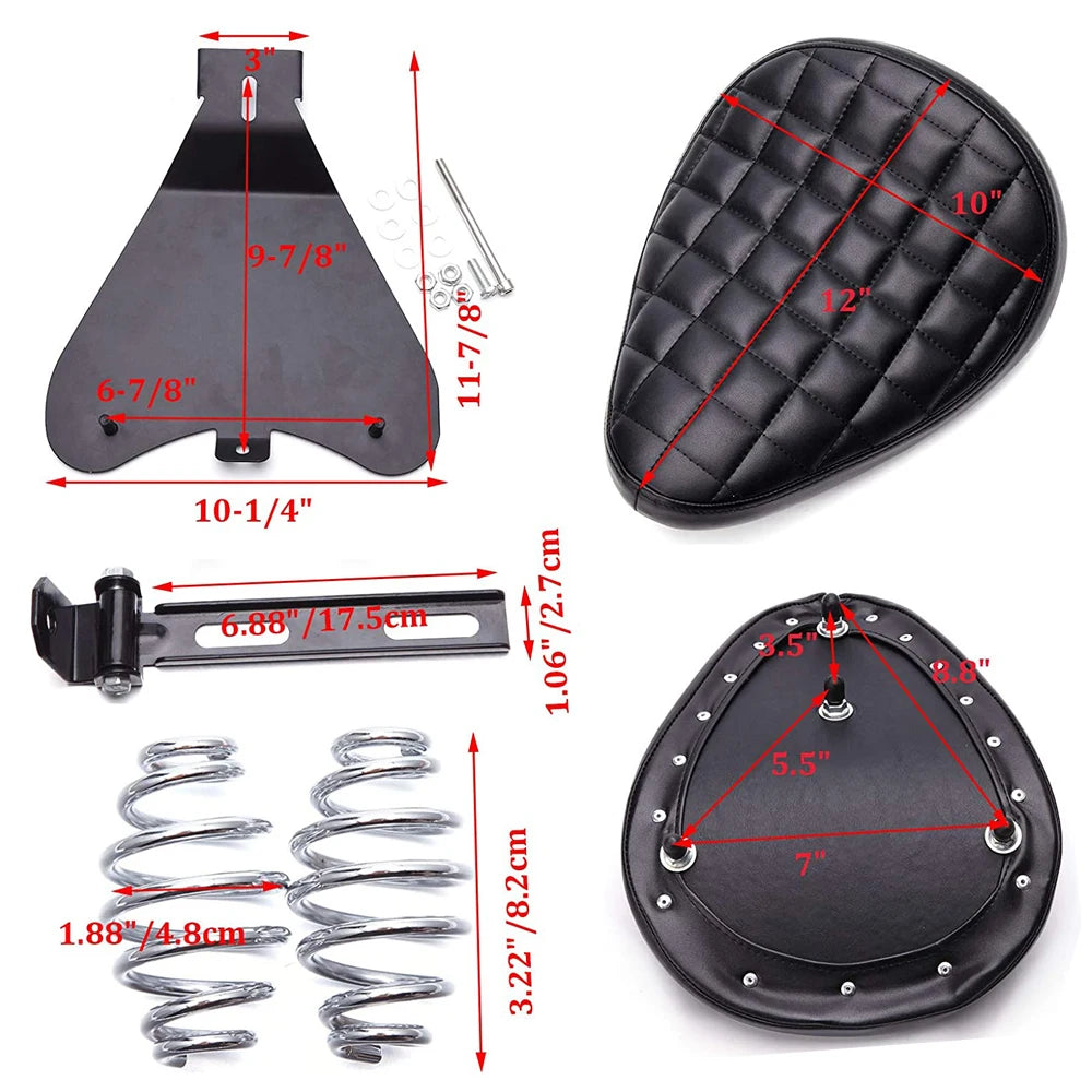 Universal Moto Bobber Motorcycle Solo Seat Chopper Saddle Vintage Cushion Parts For Harley Davidson Iron 883 Sportster Softail