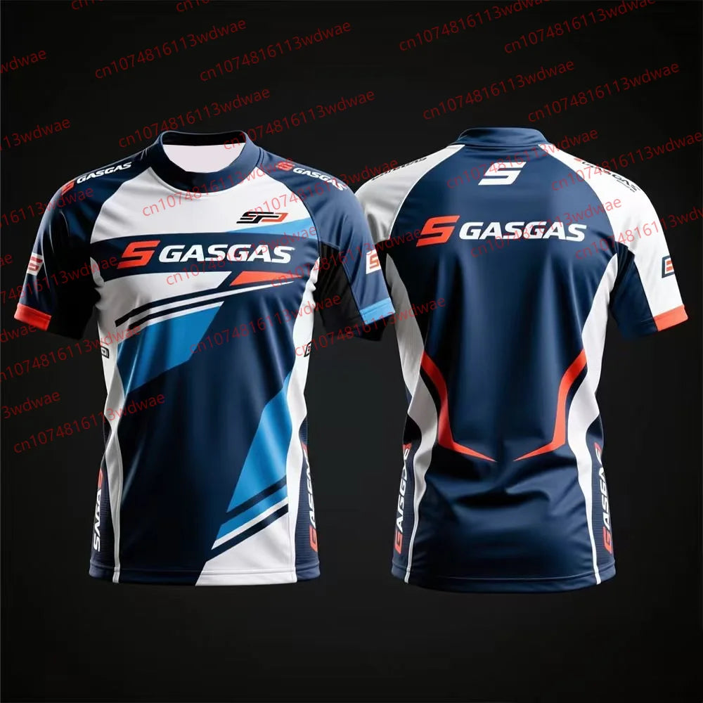 GASGAS Motocross Jersey Comfortable Men Short-sleeved cycling suit Motorcycle Gear Off-Road MX Apparel Quick-drying cycling suit