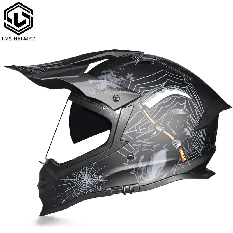 New Motorcycle Helmet Full Face Double Lens Off-Road Racing Helmet Four Seasons Cascos Para Moto Capacete De Moto DOT Casco Moto