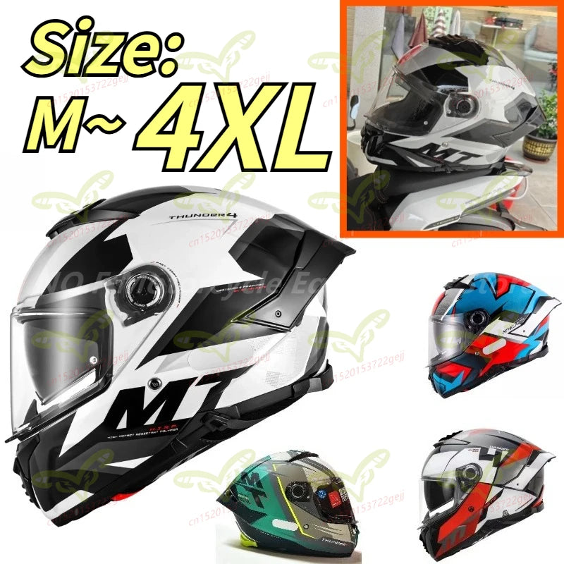 High quality MT Thunder 4 SV helmet motorcycle helmet new full face covered off-road helmet men's four season riding equipment