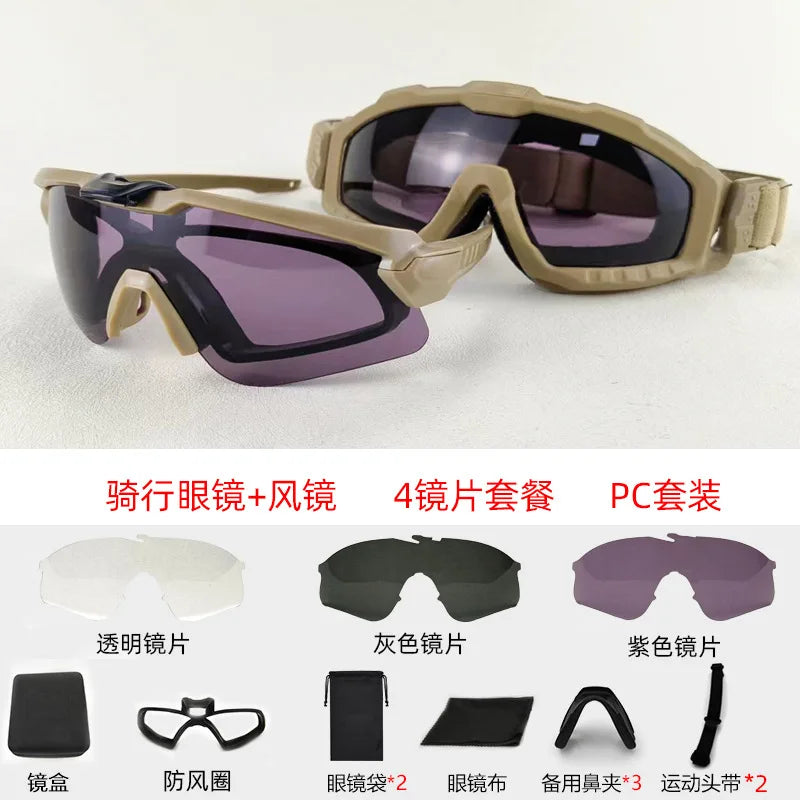 Tactical Glasses Outdoor Windproof Goggles Military Enthusiast Tactical Glasses Motorcycle Riding Glasses