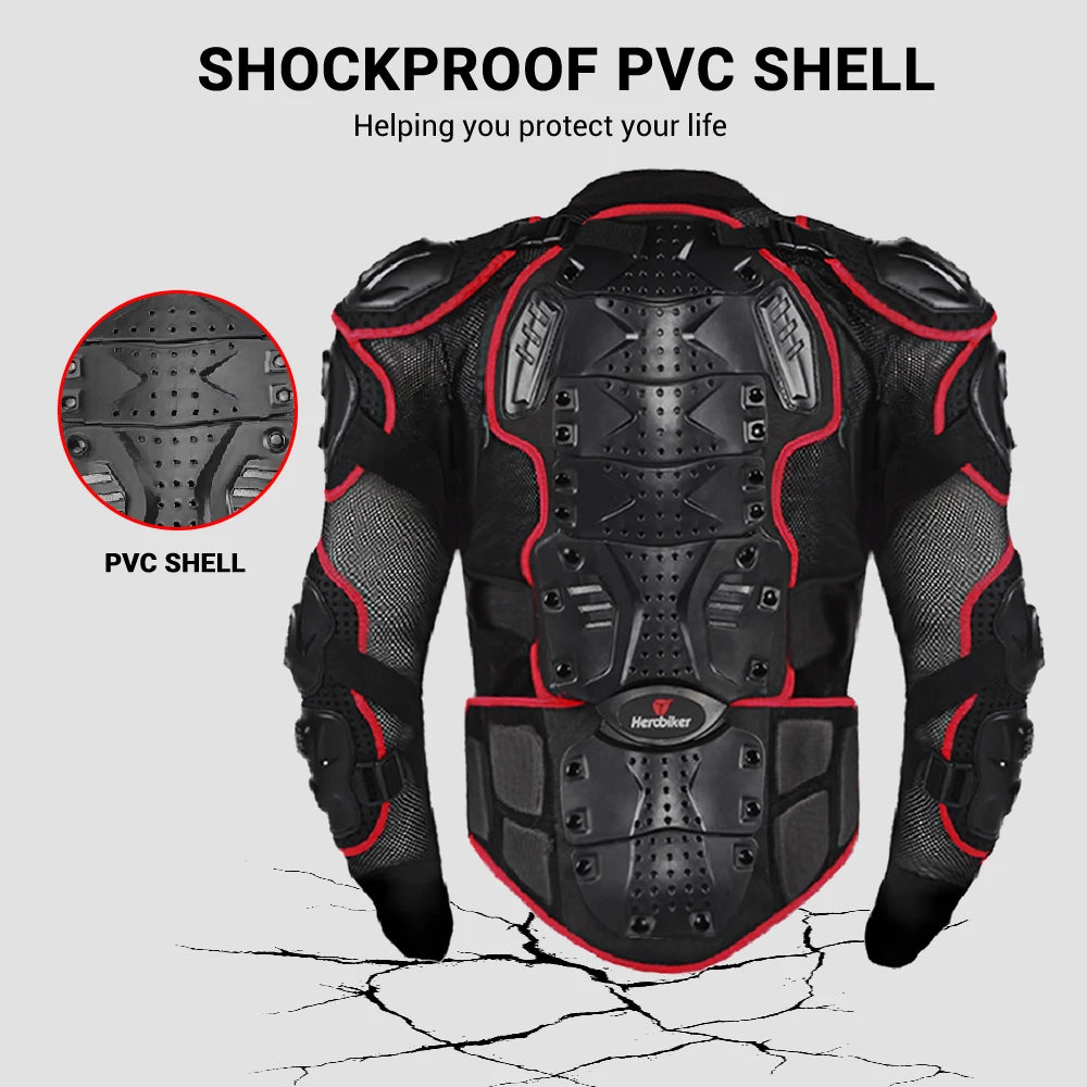 New Men's Motorcycle Jackets Full Body Armor Protection Jackets Motocross Enduro Racing Moto Protective Equipment Clothes S-5XL