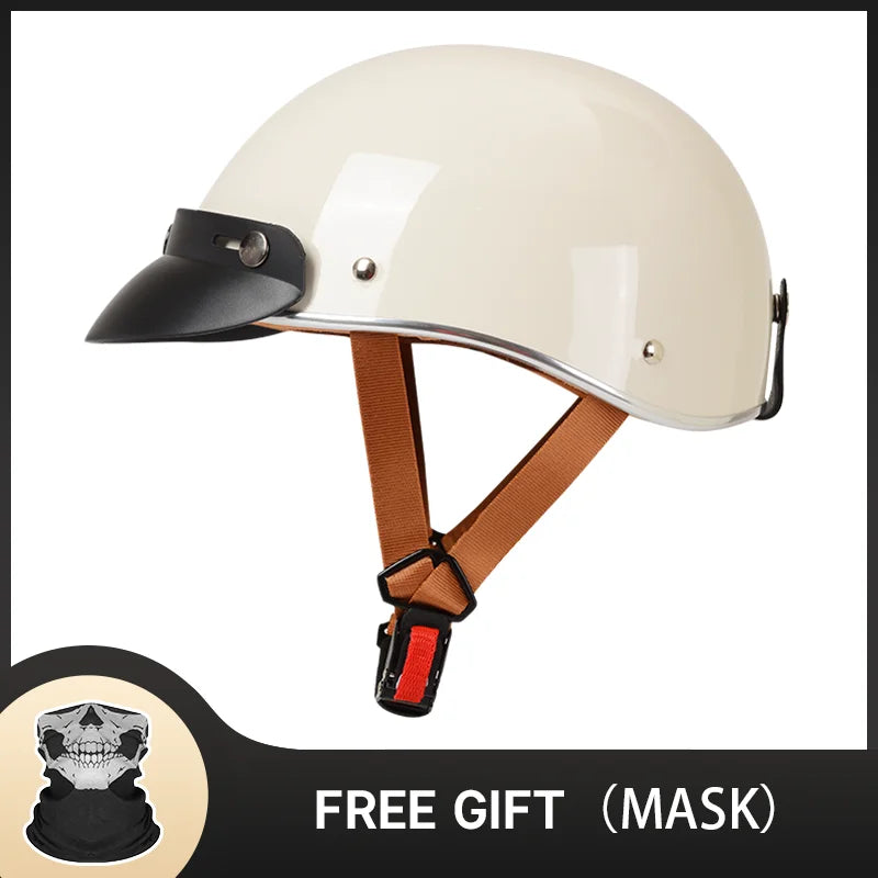 Hot Sale Cute Pink Motorbike Half Face Motorcycle Helmets for Women Chopper Biker Unisex Cascos Para Moto with DOT Approved