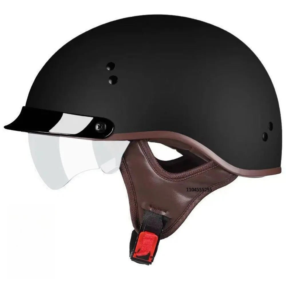Motorcycle Helmet DOT Certification Vintage German Half Helmet Open Face Motorbike Scooter Casco Moto Helmet Men Casco Moto