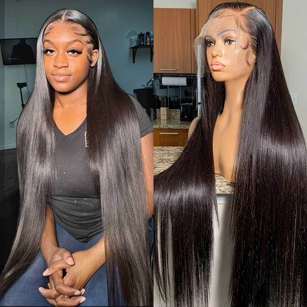 40 Inch Burmese Curly Kinky HD Lace Front Pre-Plucked 13x6 Full Lace Base & Spiral End Wig for Natural Volume Bouncing Curls