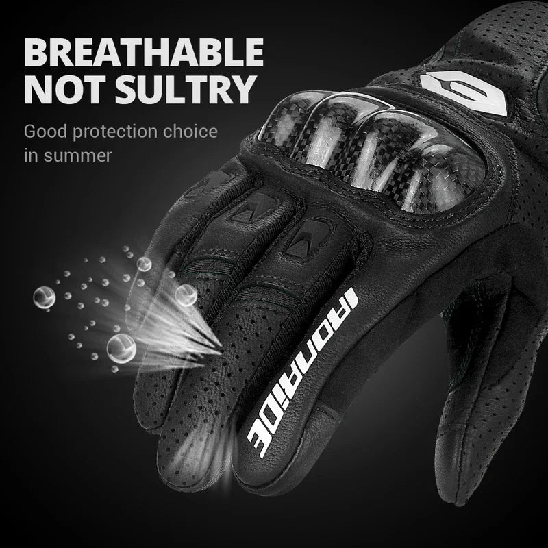 Men's Summer Retro Leather Motorcycle Riding Simracing Gloves Wear-Resistant,, Anti-Slip for KTM Motorbike & Motocross Luvas