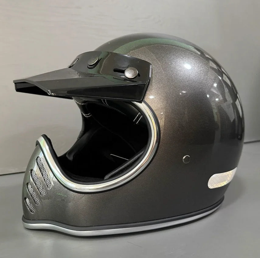 HOT Retro Full Face Motorcycle Helmet ABS Multi-color Options Available Full Face Helmet ABS Enhanced Comfort for Long Rides