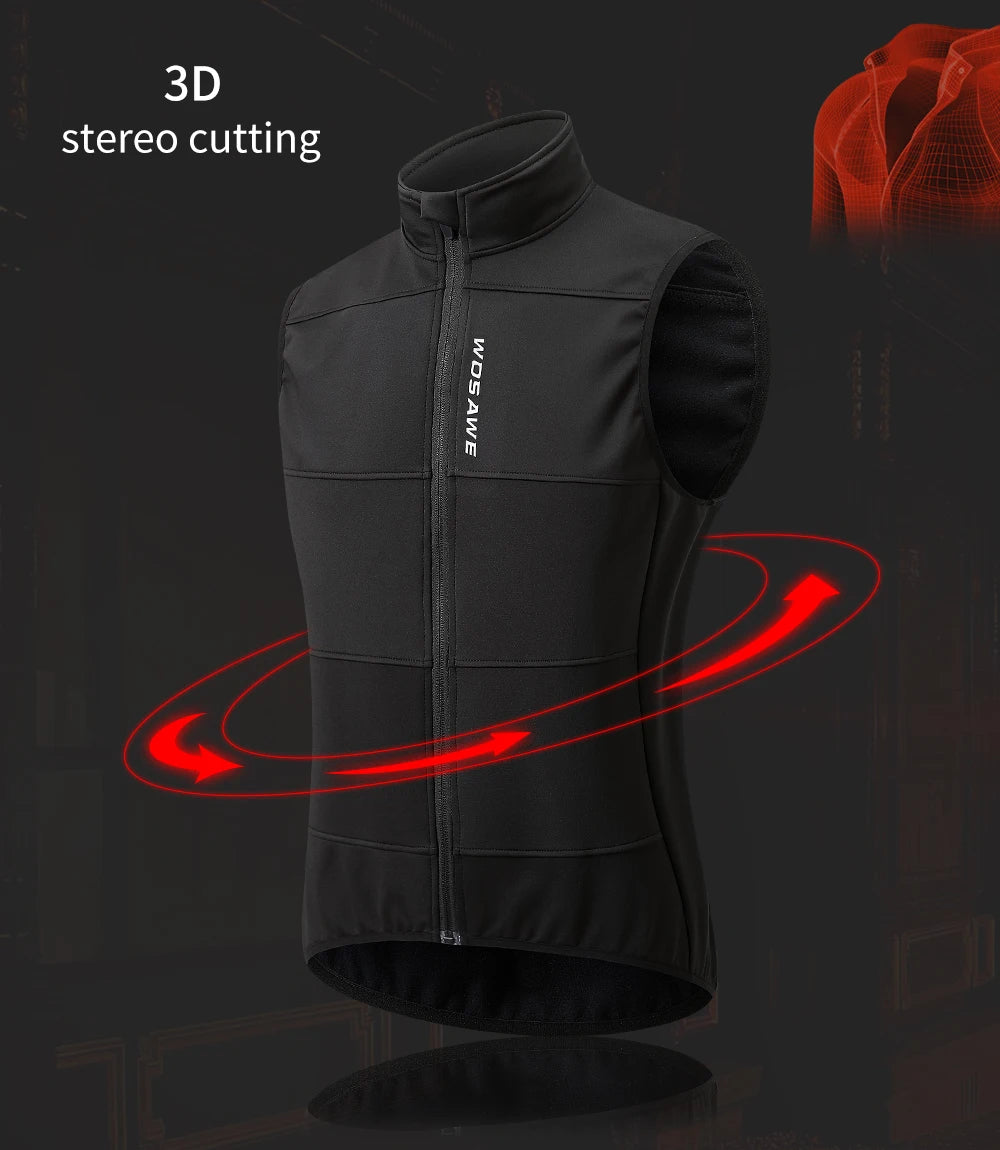 WOSAWE Off Road Vest Waterproof Motocross Jacket Warm Motorcycle Dirt Bike Vest Top Mountain Bike Clothing