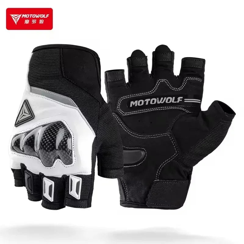 Summer Fingerless Half Finger Simracing Gloves For Motorcycle Bicycle Riding Carbon Protection gym MTB Motorbike Glove Men Women