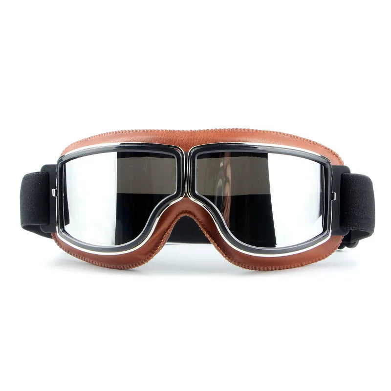 Metal frame retro goggles, motorcycle off-road riding glasses, outdoor sports windproof and dustproof bicycle goggles
