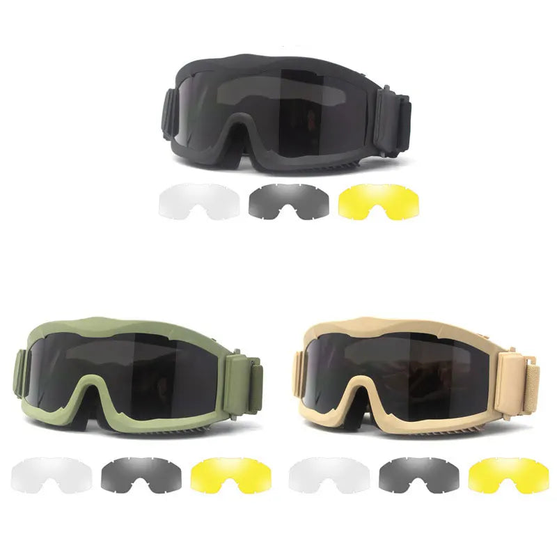 Alpha Tactical Goggles Wind-proof Glasses Eye Protection Airsoft Paintball Outdoor Riding Sports Goggles Motorcycle QG249S