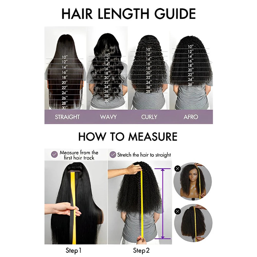 42Inch 250% Density Deep Wave 13x4 HD Transparent Lace Front Human Hair Wig - 13x6 Natural Color, Smooth & Silky Real Human Hair