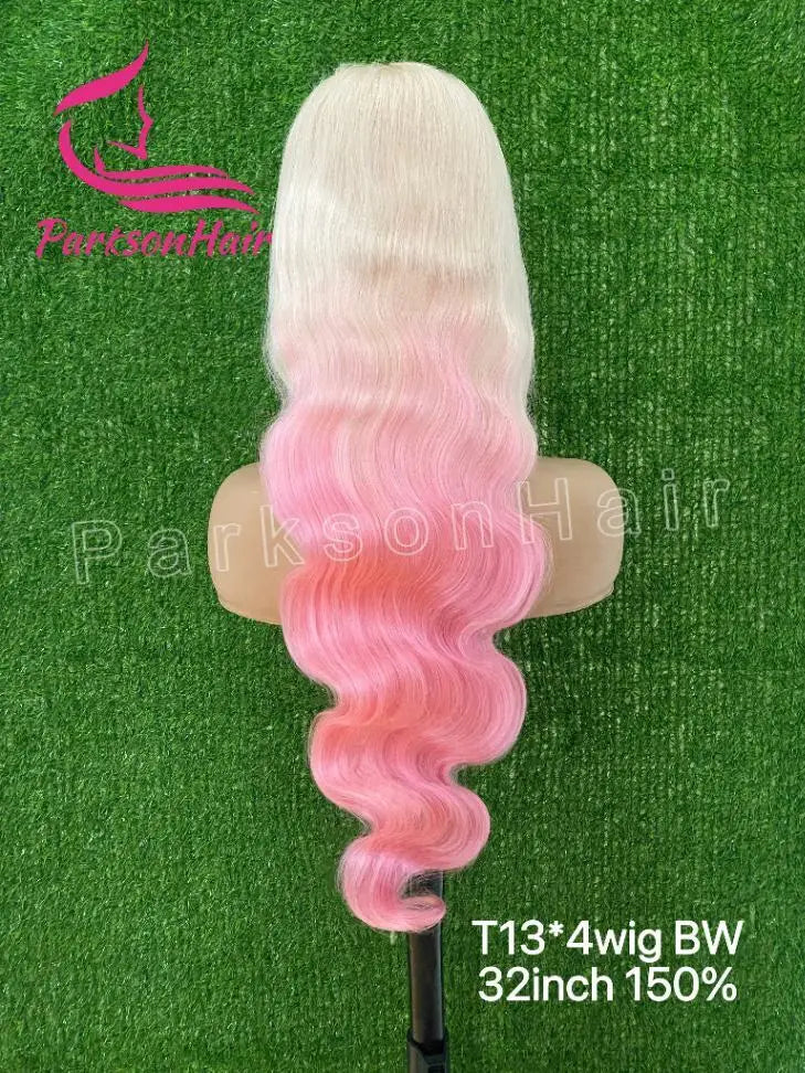 Blonde 613 Colored Pink 13x4 13x6  Lace Front Human Hair Wig  For Women Pre-Plucking Brazilian Body Wave Ombre Lace Frontal Wigs