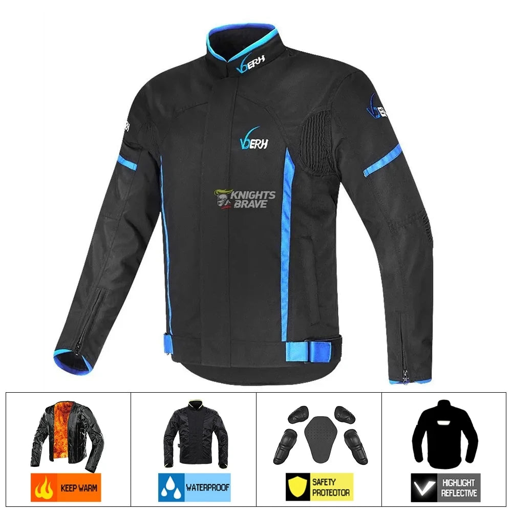 Motorcycle Jacket Waterproof Chaqueta Moto Windproof Moto Protection Night Reflection Motorbike Riding Jacket For 4 Season