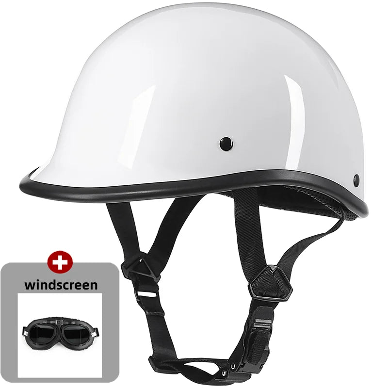 Motorcycle Half Helmet German Vintage Helmet Moto Motorcycle Open Face retro scooter half Helmet Biker Pilot Helmet