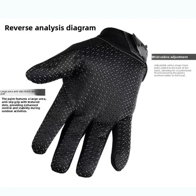 Super Technician Tactical Gloves Men Full Finger Anti-Slip Gloves for Motorcycle Riding Special Forces Outdoor Training Equipmen