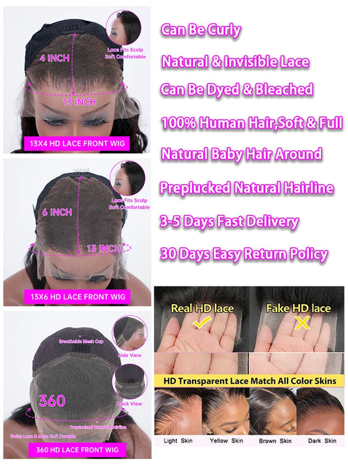 30 40 Inch Deep Wave 13X6 Hd Lace Frontal Wig Curly Water Wave Human Hair 13X4 Pre Plucked Lace Front Brazilian Wigs for Women
