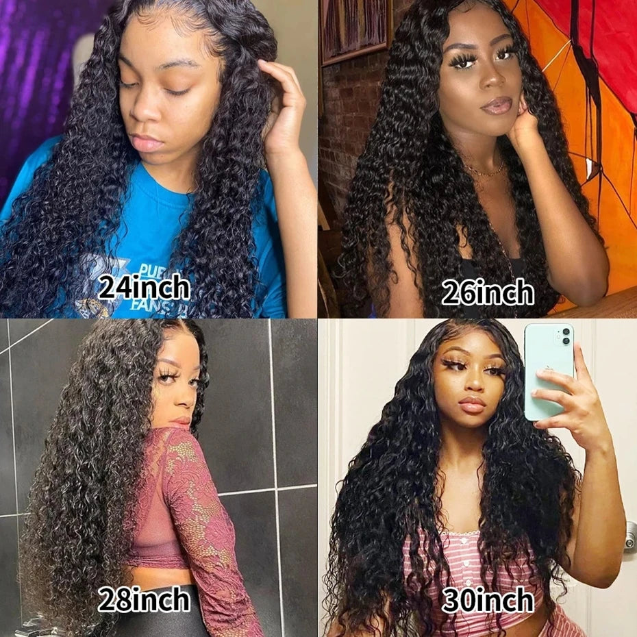Deep Wave Lace Front Wigs Human Hair 13x4 Lace Front Wigs For Women Curly Human Hair Wig 13x6 Lace Frontal Wigs  Pre Plucked
